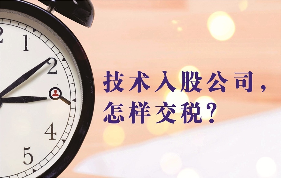 我以技术投资入股到公司，怎样交税？